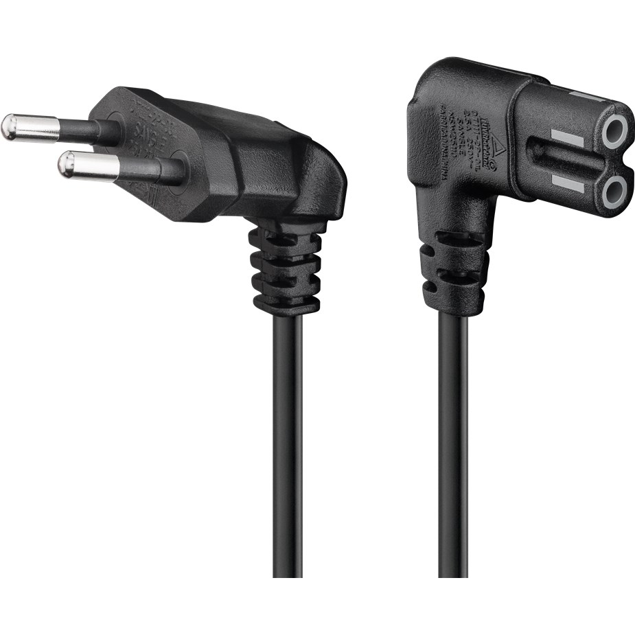 Goobay 73020 220V Euro Hálózati tápkábel 3m - Fekete (73020)