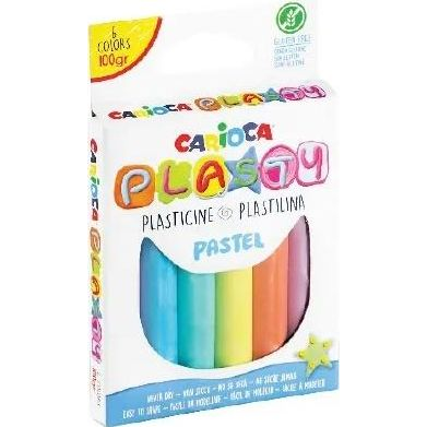 Carioca Pasztell Színes Modellező Gyurma Szett  -6 db, 100 g