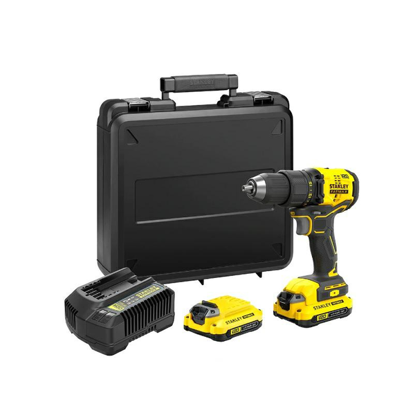 Stanley FatMax SFMCD710C2K-QW Akkus Fúrócsavarozó  - Tokmányos, 60 Nm ,1900 RMP, 2 x 1,5 Ah Akku + Töltő , Kofferben