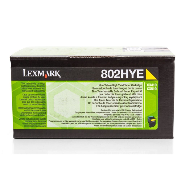 Lexmark 80C2HYE tonerpatron 1 stk Original Gul
