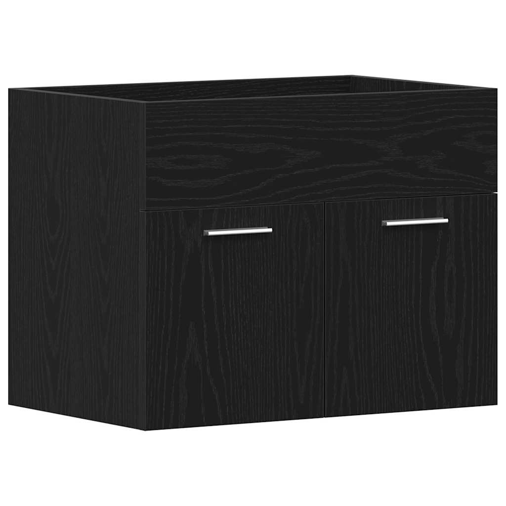 fekete tölgy szerelt fa mosdószekrény 60x38,5x46 cm (862025)