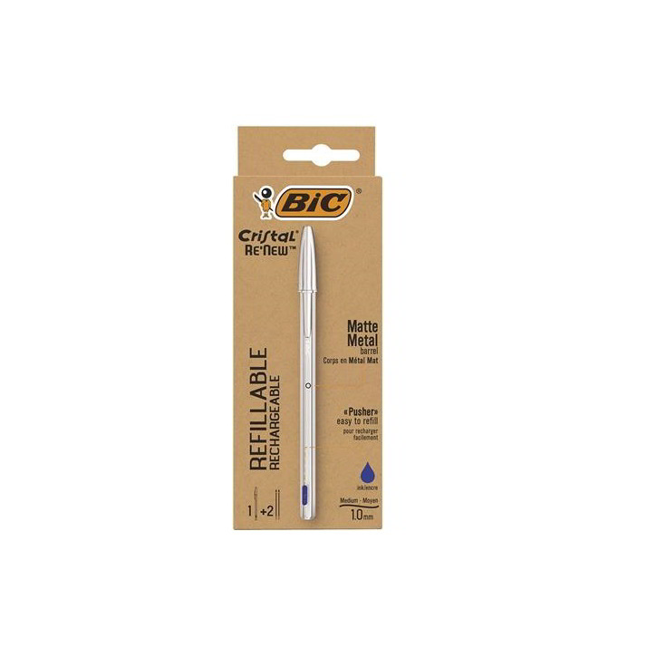 BIC Cristal Re'New Kupakos golyóstoll - 0,32mm / Kék (997202)