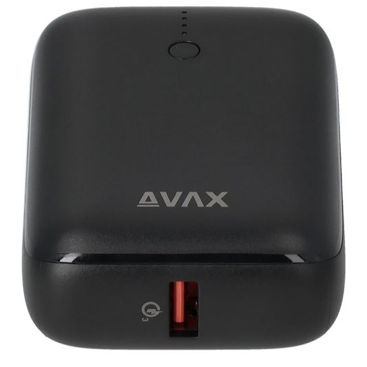 AVAX PB105B MINI PD/Type-C 20W gyorstöltő Powerbank 10.000mAh fekete (5999574480156) (5999574480156)