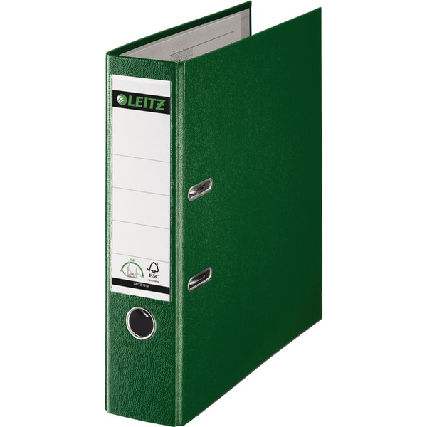 Leitz Plastic Lever Arch File A4 80mm 180° Green carpeta de cartón Verde
