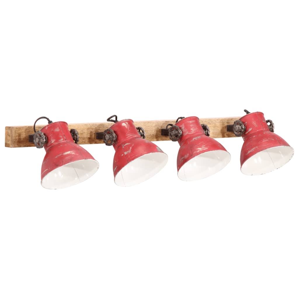 kopott piros fali lámpa 25 W 90x25 cm E27 (371820)
