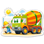 Castorland Concrete Mixer 12 Maxi pcs Obrysové puzzle 12 kusů Kreslené filmy