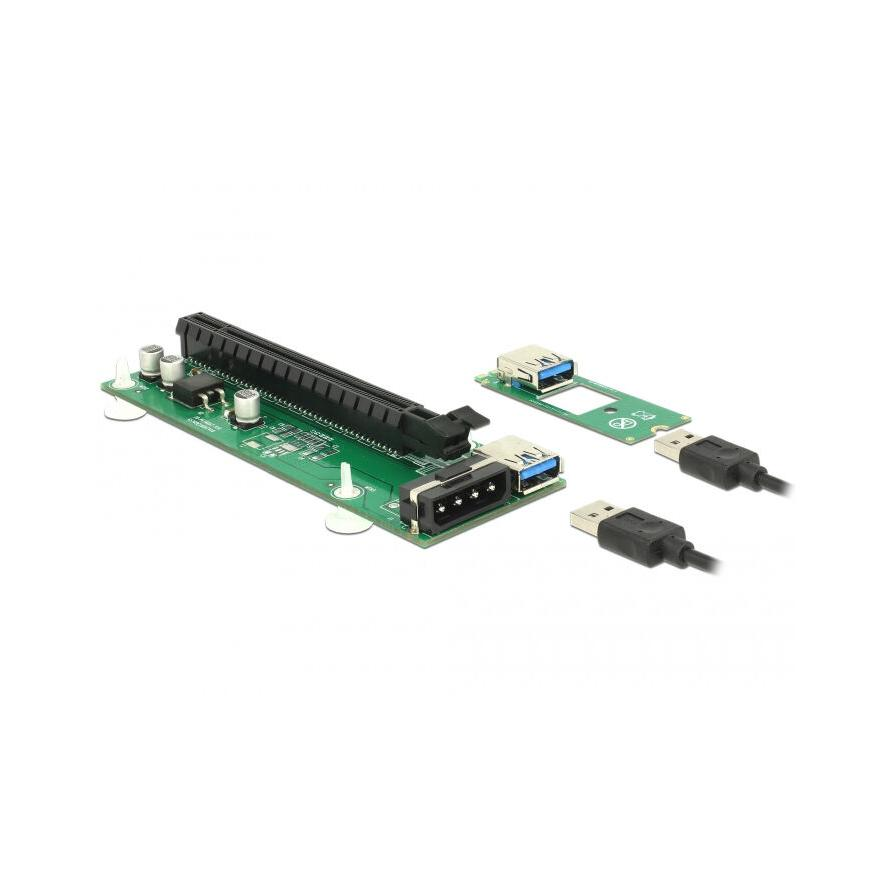 Delock Bővítőkártya M.2 kulcs B+M > PCI Express x16 30 cm USB kábellel (41428)