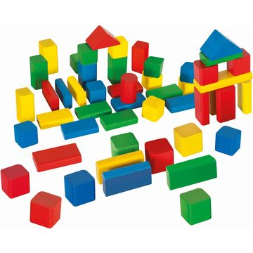 Eichhorn: hagyományos építőkocka - 50 db, színes (100050161) (100050161)