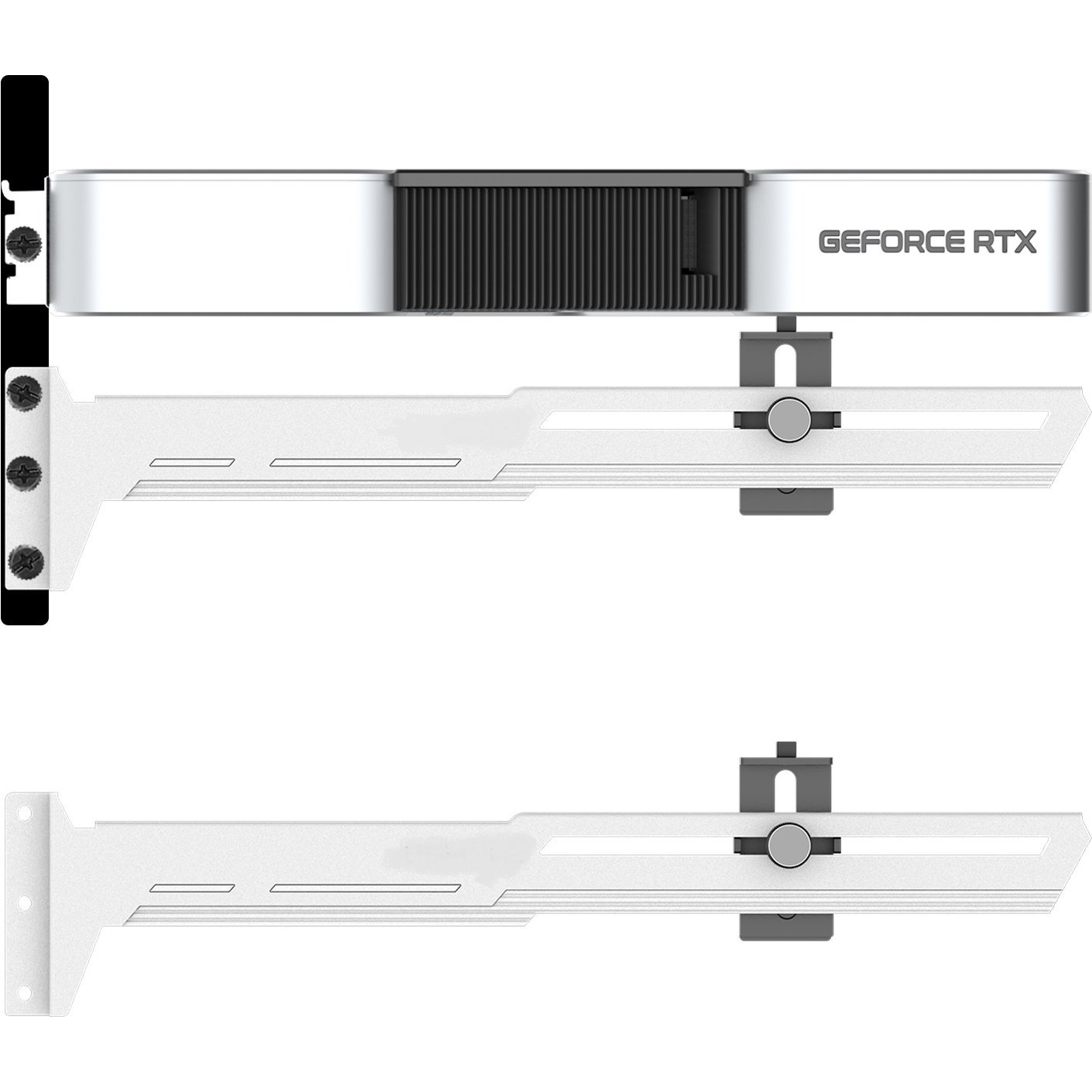 1STCOOL GPU tartó fém fehér (UP-H02-W)