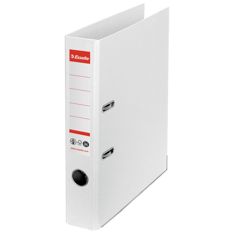 Esselte No.1 környezetbarát iratrendező 50mm széles gerinc fehér (627577) (ess627577)