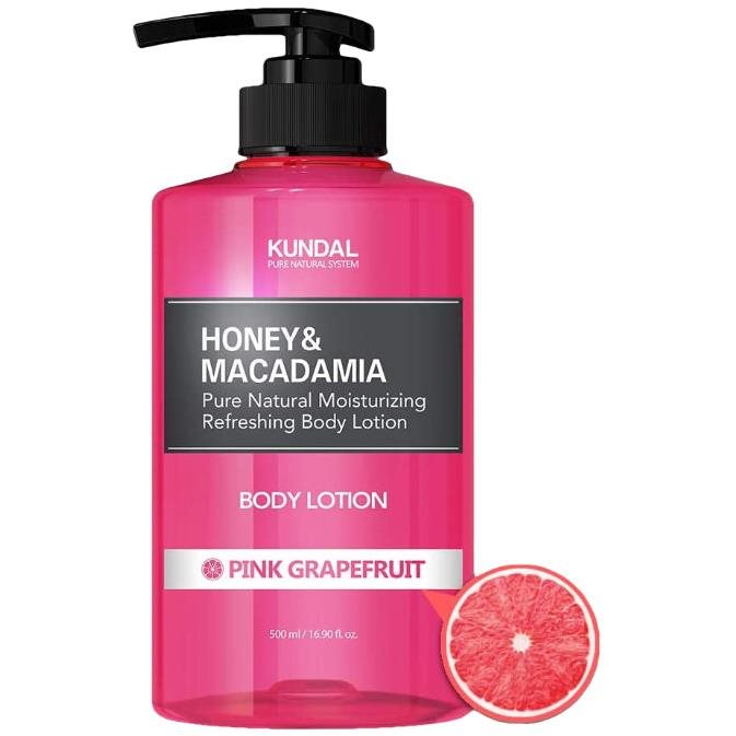 KUNDAL Honey and Macadamia Pure Body Lotion Pink Grapefruit 500ml (8809568740234)