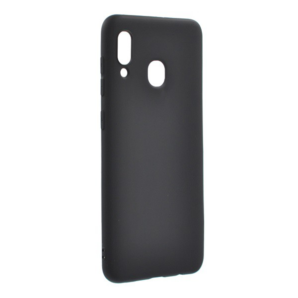 Szilikon telefonvédő (matt) FEKETE [Samsung Galaxy A30 (SM-A305F)] (5996457980161)