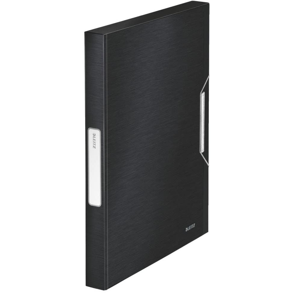 Leitz STYLE Jumbo műanyag gumis mappa szaténfekete (39560094) (le39560094)