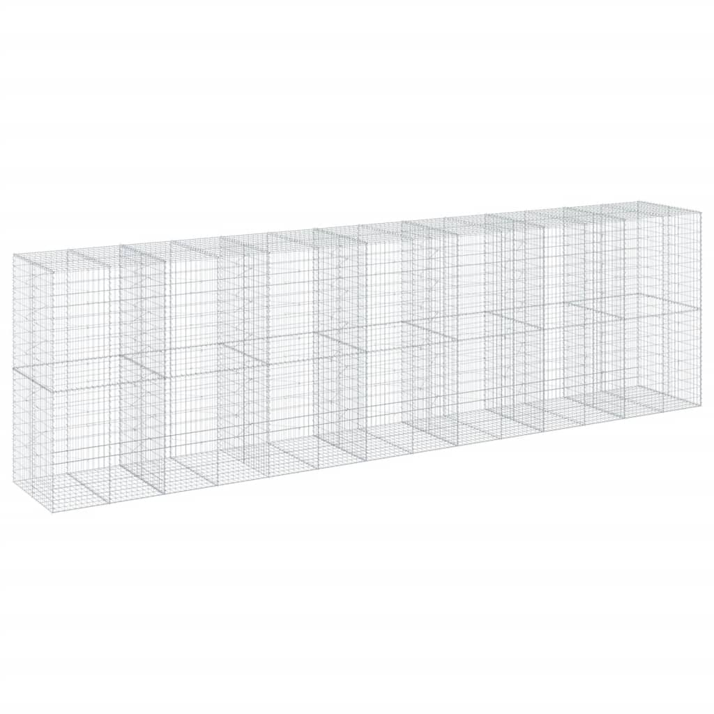 horganyzott vas gabion kosár fedéllel 700 x 100 x 200 cm (3295237)