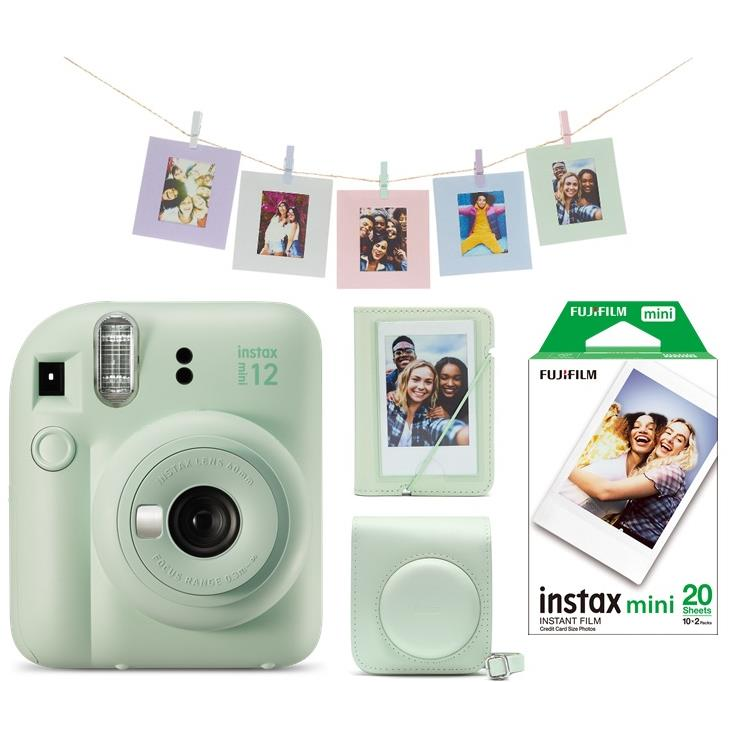Fujifilm Instax Mini 12 Green + Mini 12 ACC kit + 2× 10 film (FTINFTVA2303)