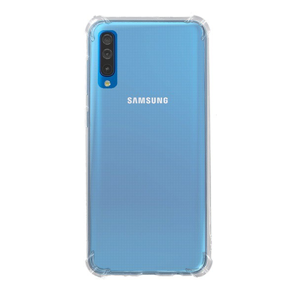 Szilikon telefonvédő (közepesen ütésálló, légpárnás sarok) ÁTLÁTSZÓ [Samsung Galaxy A50s (SM-A507F)]
