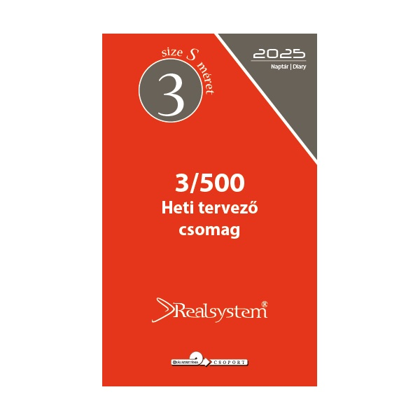Realsystem 3/500 éves heti beosztású gyűrűs naptár kiegészítő (3500-00)