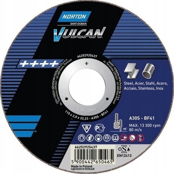  Norton Clipper Tarcza przecinająca A30S-300X3.5X32.0-T41 NOR-VULCAN FIX80