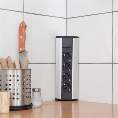 Sarokelosztó, 4x230V, 16A, alumínium ház, 20481 (20481)