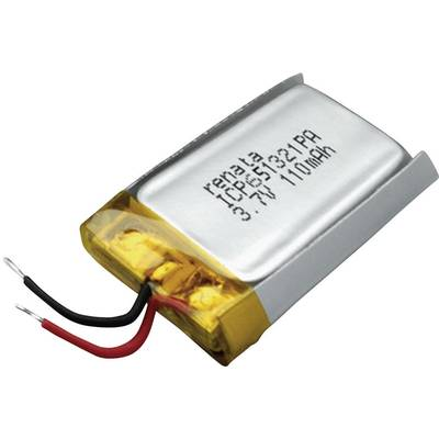 Renata lítium-polimer akku 3,7 V, 120 mAh, 23 x 13 x 6,6 mm, ICP651321PA (100696)