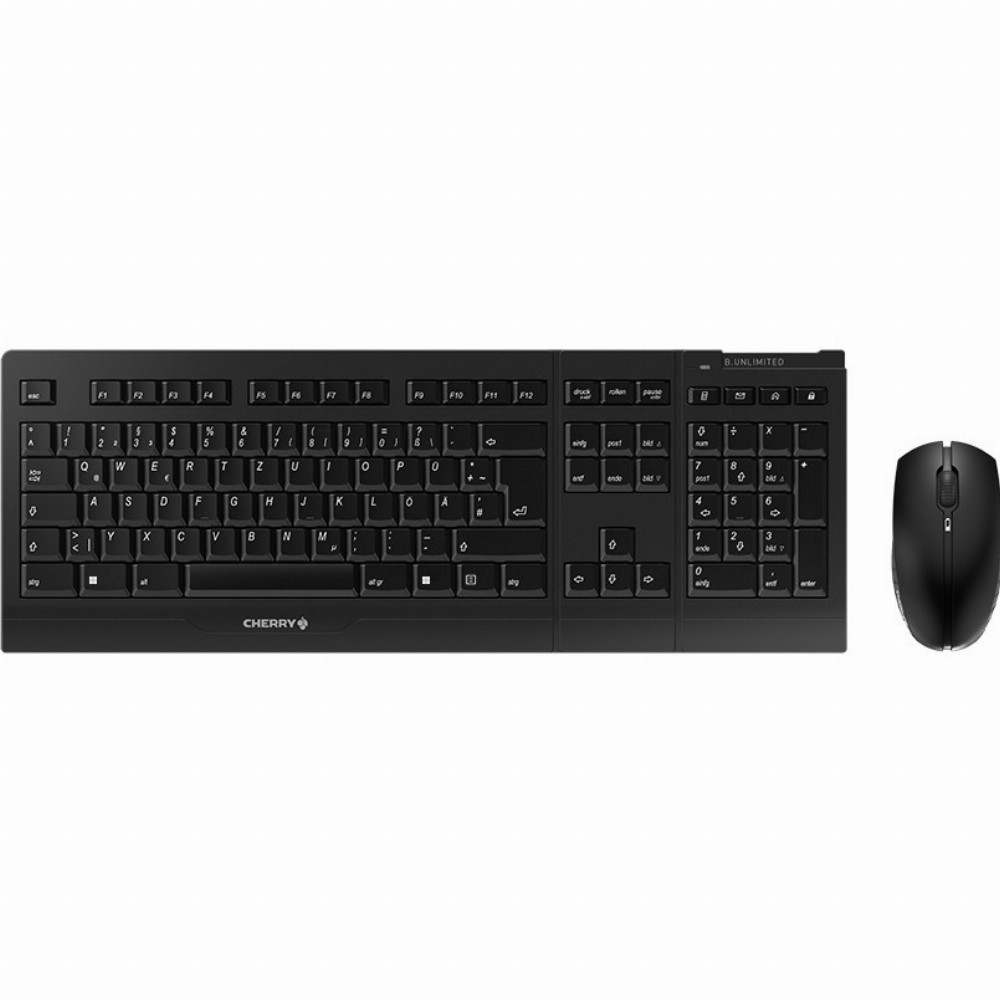 CHERRY B.UNLIMITED 3.0 billentyűzet Egér mellékelve Vezeték nélküli RF Német Fekete (JD-0410DE-2)
