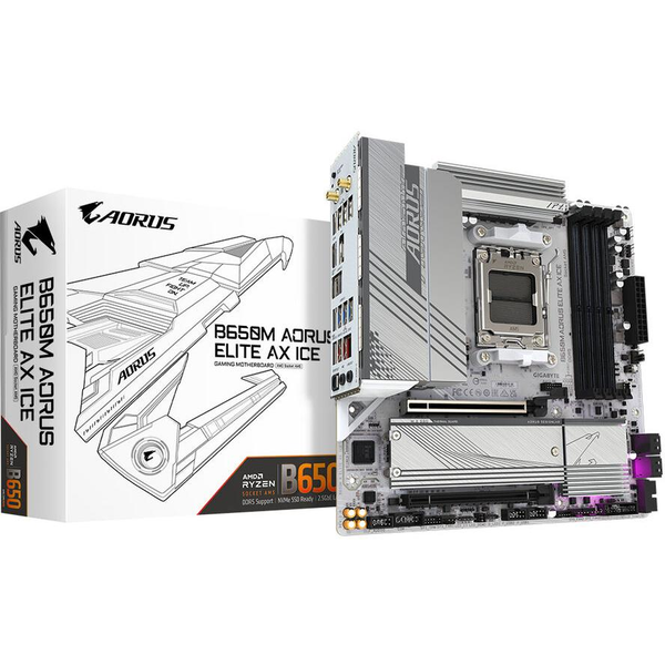 GIGABYTE B650M AORUS ELITE AX ICE placa base AMD B650 Zócalo AM5 micro ATX