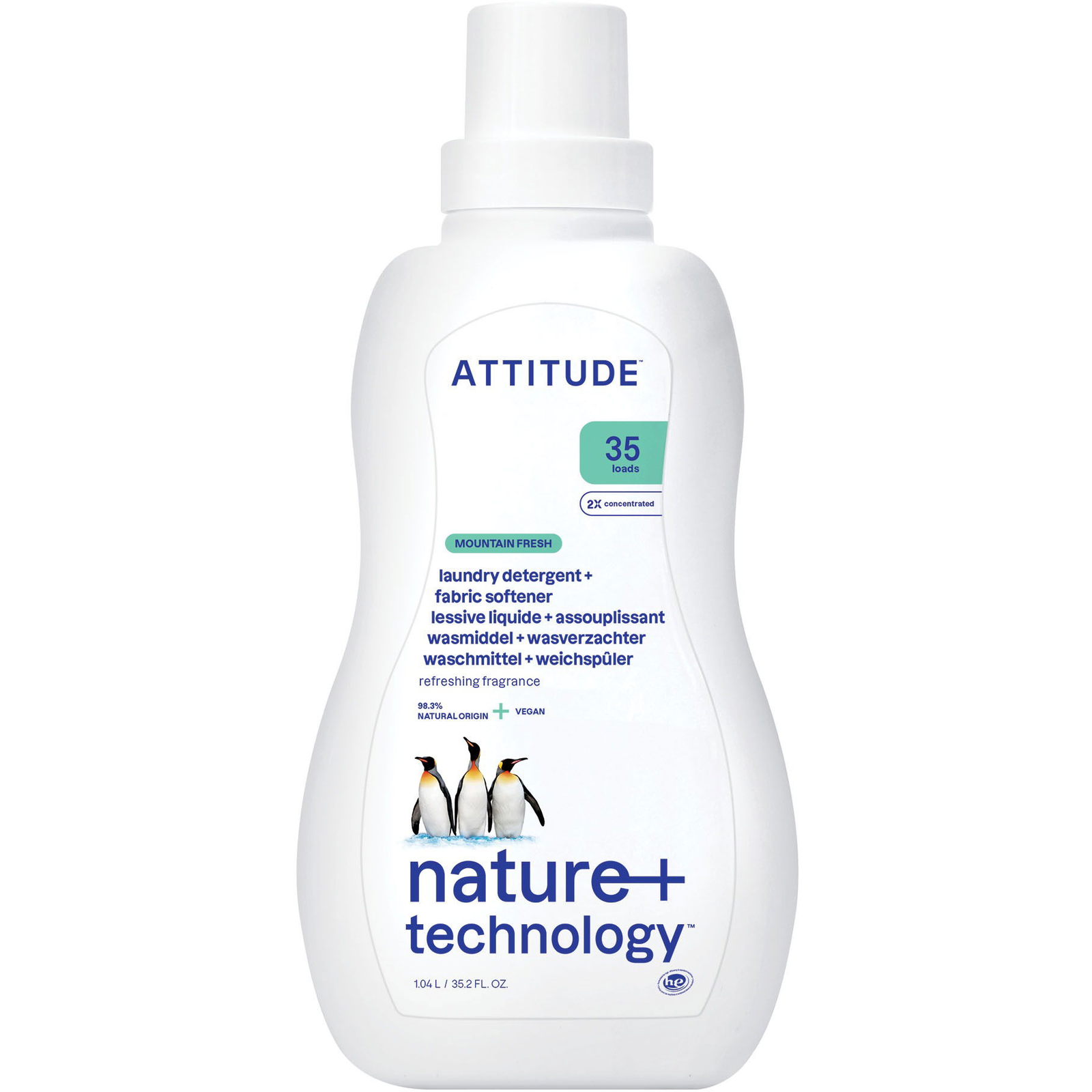 ATTITUDE 2 az 1-ben Mountain Essentials illattal 1,05 l (35 mosás) (626232423402)