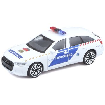Bburago: Audi A6 Avant magyar rendőrautó, 1:43 (66711)