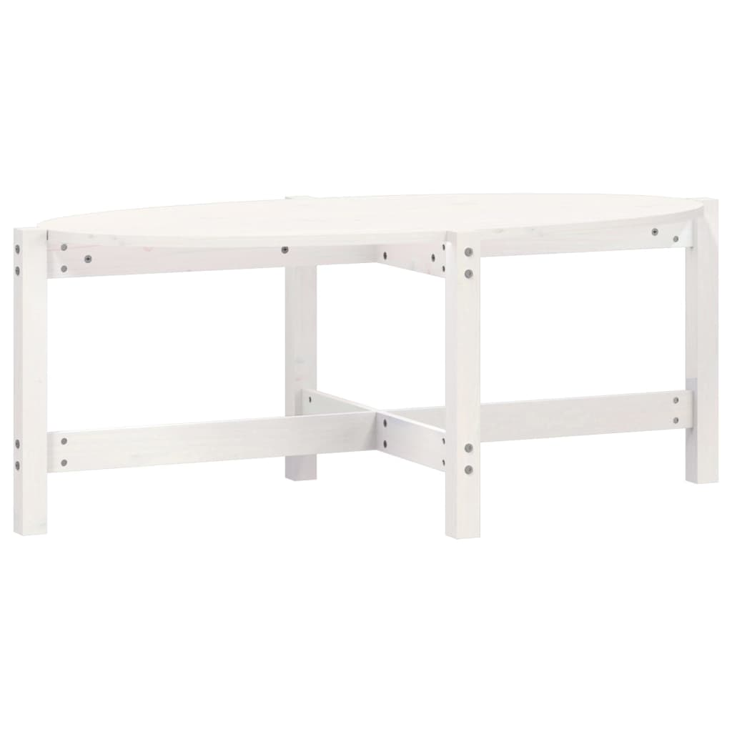 fehér tömör fenyőfa dohányzóasztal 118 x 63 x 45 cm (822318)