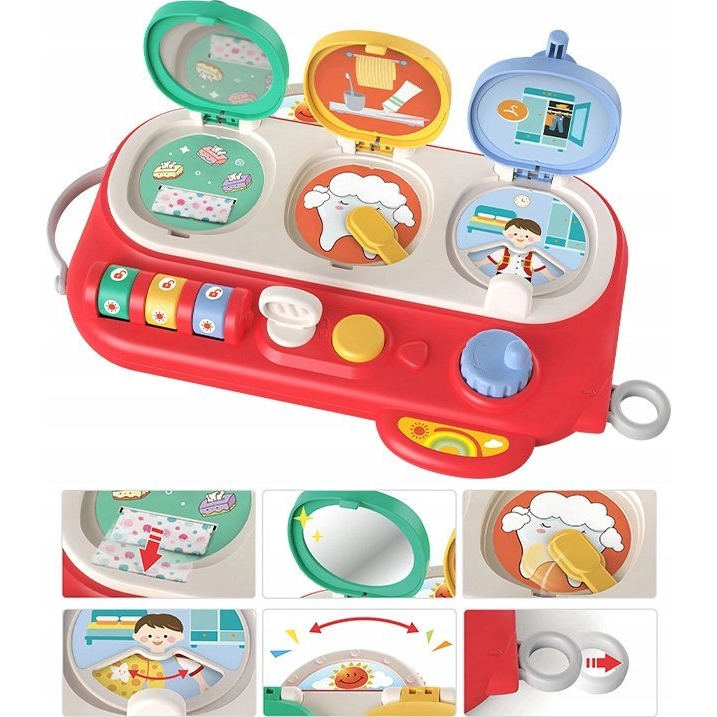 Lean Toys Piros Szenzoros Oktatótábla Gyermekeknek (16320)