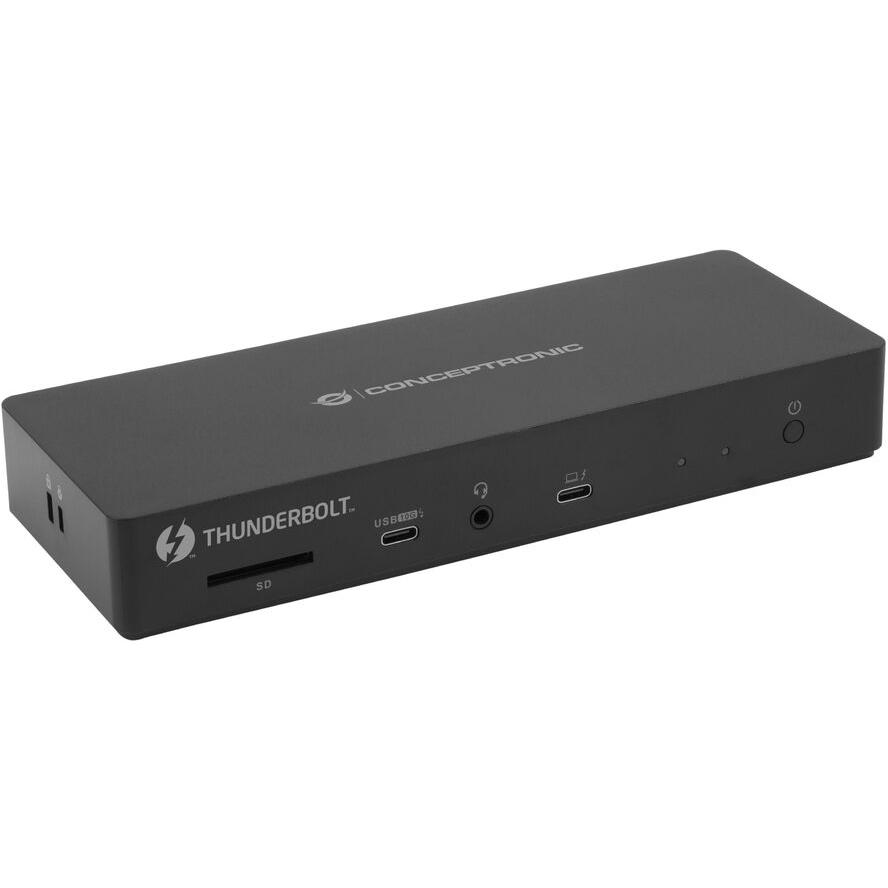 Conceptronic DONN30B dokkoló állomás és port replikátor Vezetékes Thunderbolt 4 Fekete (DONN30B)
