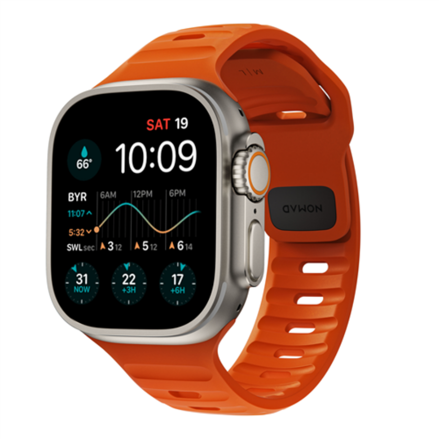 Nomad Sport Strap M/L Apple Watch Szilikon szíj 49/45/44/42 mm - Narancssárga (NM00736685)