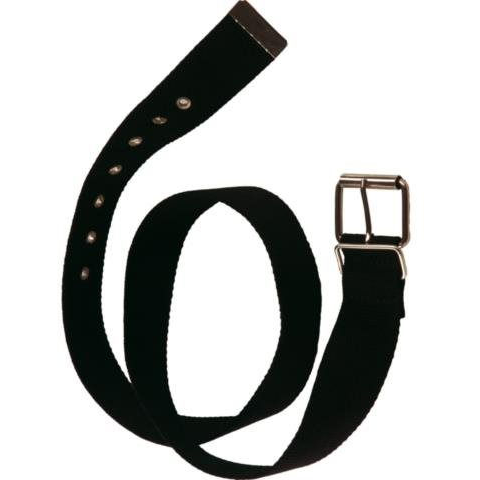 ACI fekete szövet öv fém csattal és tüskével, 135 cm (XOPASEK2)