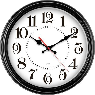 EUROTIME Kvarc Falióra 31 cm Fekete (80882-05) (80882-05)