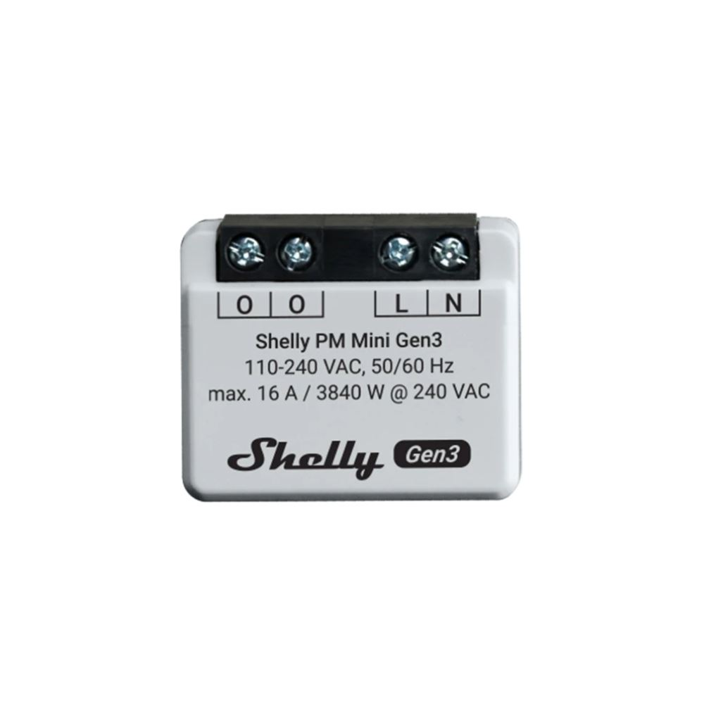 Shelly PLUS PM Mini Gen3 WiFi + Bluetooth modul fogyasztásméréssel (ALL-REL-PLUSMINIPM-R3) (ALL-REL-PLUSMINIPM-R3)