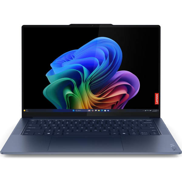 Lenovo Yoga Slim 7 14Q8X9 Qualcomm Snapdragon X1E-78-100 Ноутбук 36,8 см (14.5") Тъчскрийн 3K 32 GB LPDDR5x-SDRAM 1 TB SSD Wi-Fi 7 (802.11be) Windows 11 Home Син