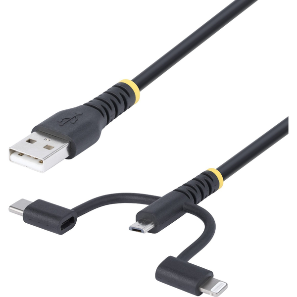 StarTech.com RLTCUB1MBK USB-kabel USB 2.0 1 m USB A Micro-USB B 0,48 Gbit/sek. Sort