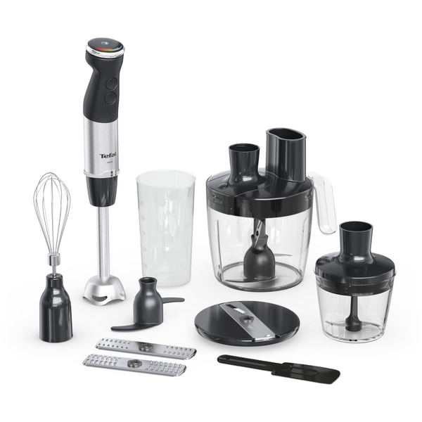 Tefal Quickchef+ HB67G830 frullatore 0,8 L Frullatore ad immersione 1000 W Nero, Acciaio inox