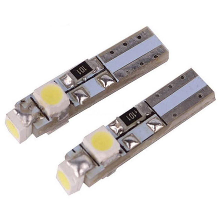 M-Style LED izzó T5 3528 3SMD műszerfal/kilométeróra háttérvilágításhoz - fehér 2db (5123-MS-048472)