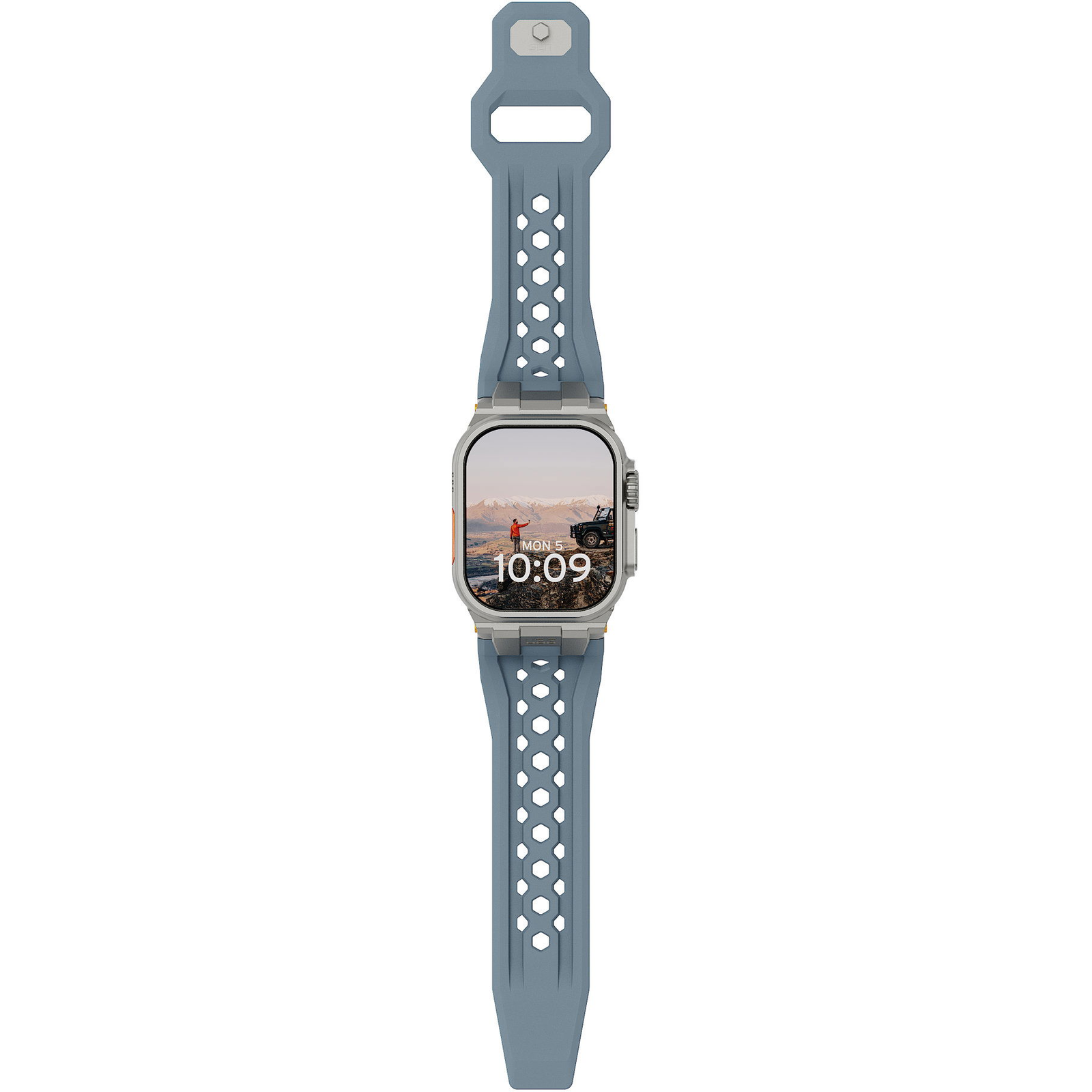 UAG Monarch Strap Apple Watch 49mm / 45mm / 44mm / 42mm szíj - Cloud Blue Titanium (194158114136)