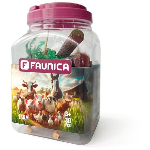 Faunica Készlet Mega tégelyben - Farm (8591864960200)