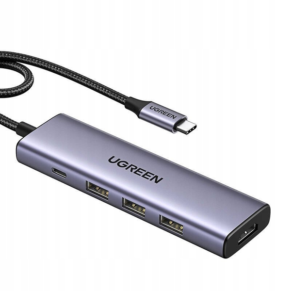 UGREEN USB-C Hub Ugreen CM511, HDMI 4K 60Hz, 2x USB 3.2, 2x USB-C 3.2, PD