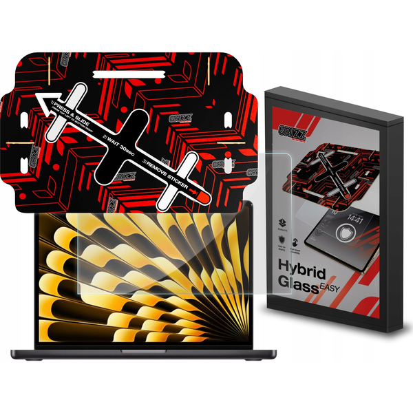 Filtr GrizzGlass Szkło hybrydowe GrizzGlass HybridGlass Easy do Apple MacBook Air 13" 2023