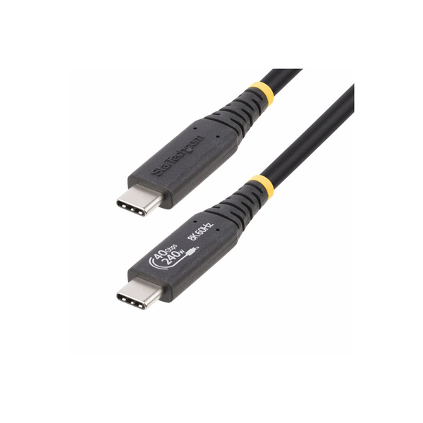 StarTech.com 50C-40G-USB4-CABLE USB-kabel USB4 Gen 3x2 0,5 m USB C Sort