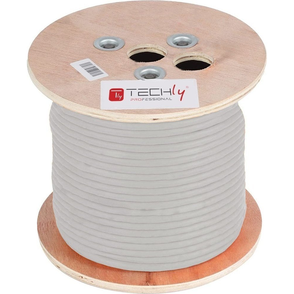 Techly ITP-C5F-305-RIS netværkskabel Grå 305 m Cat5e F/UTP (FTP)