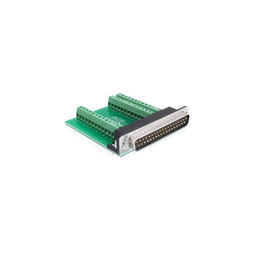 Delock Sub-D 37pin -> Terminal block 39pin M/F adapter (65320)