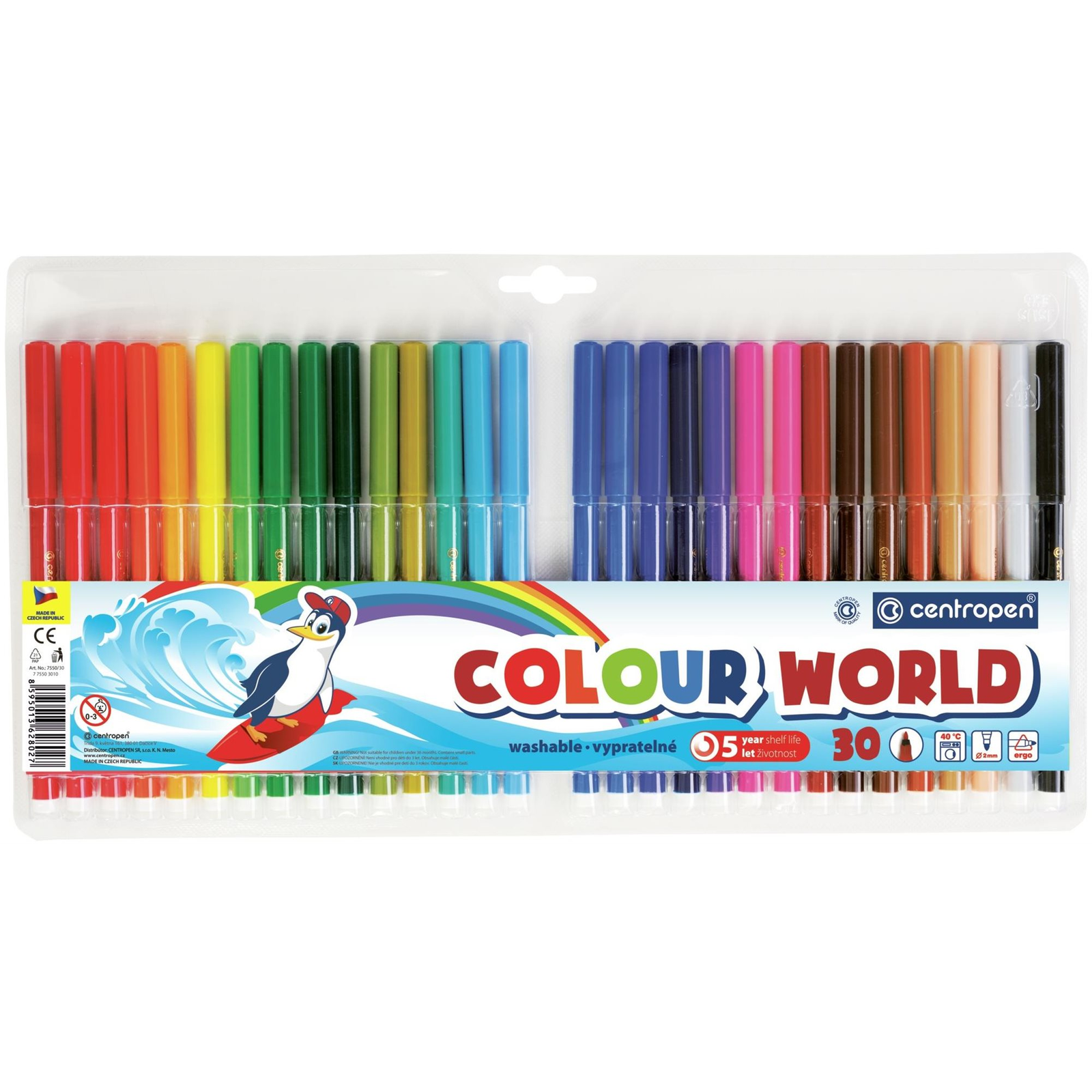 Háromoldalú filctoll készlet 30 db (8595013628027)