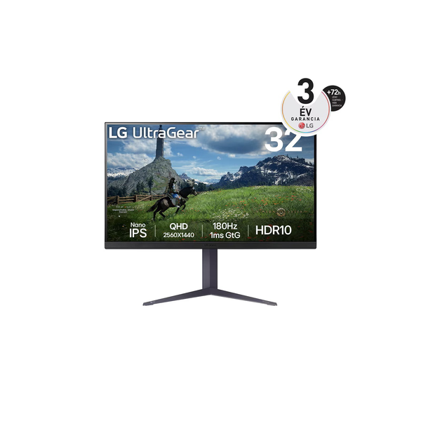LG 32GS85Q-B 32" UltraGear QHD IPS 180Hz гейминг монитор, черен