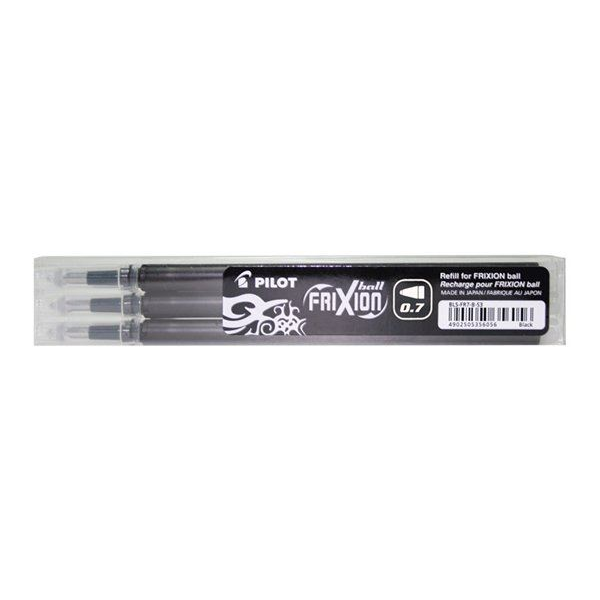 Pilot FriXion Ball 3 darabos betétszett közepes heggyel fekete (BLS-FR-7-B-S3)