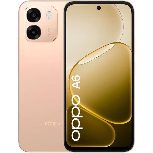 OPPO A6 17,1 cm (6.75") Dual SIM Android 15 4G USB Type-C 6 GB 256 GB 6550 mAh Guld